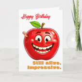 Schattige Apple Humor Grappige Verjaardag Kaart (Voorkant)