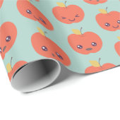 Schattige Apple Pattern Wrapping Paper Cadeaupapier (Rol Hoek)