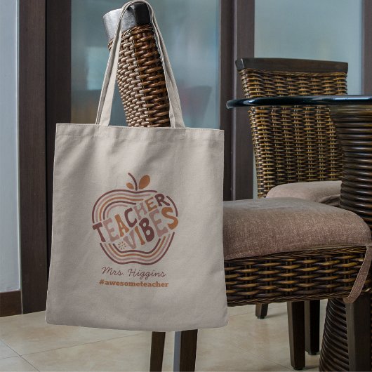 Schattige Apple Teacher Appreciation Gift Tote Bag