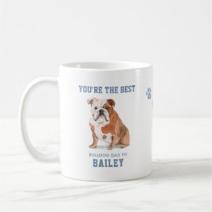 Schattige Aquarel Beste Bulldog Vader Foto Koffiemok