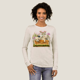Schattige Aquarel Dalmatiër Puppies Tri-Blend Shirt