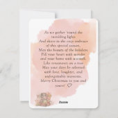 Schattige Aquarel Koe Feestdagenkaart (Achterkant)