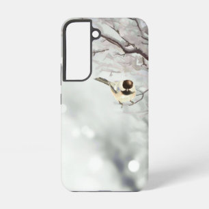 Schattige Aquarel Mees Vogel Winter Bos Kunst Samsung Galaxy Hoesje