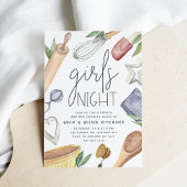 Schattige Aquarel Meiden Uitstapje Kookles Kaart