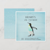 Schattige aquarel Pinguïn Arctic Verjaardag Kaart (Voorkant / Achterkant)