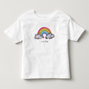 Schattige Aquarel Regenboog En Wolken Kinder Shirts
