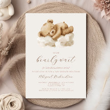 Schattige Aquarel Teddybeer Neutrale Baby Shower