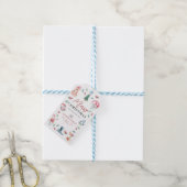 Schattige Aquarel Winter Prettig Kerstfeest Cadeaulabel (Met Touw)