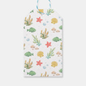 Schattige Aquarel Zeeotter Moeder & Baby Cadeaulabel (Achterkant)
