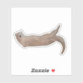 Schattige Aquarel Zeeotter Sticker (Vel)