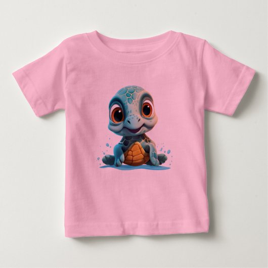 Schattige Aquatische Verkenner: Baby Zeeen Schildp (Voorkant)