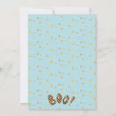 Schattige Arch Blue Spooky One 1e Halloween Verjaa Kaart (Achterkant)