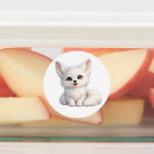 Schattige Arctische Vos Knus Ontwerp Met Positieve Labels (Aangebracht)