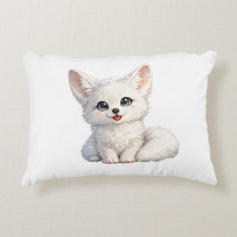 Schattige Arctische Vos Knus Positief Vibes Design Accent Kussen