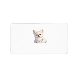 Schattige Arctische Vos Knus Positief Vibes Design Etiket