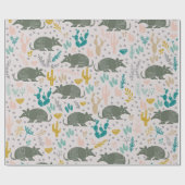 Schattige Armadillo-inpakpapier Cadeaupapier (Vlak)