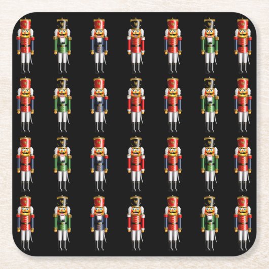 Schattige Army of Nutty Nutcracker Speelgoed Soldi Kartonnen Onderzetters (Voorkant)