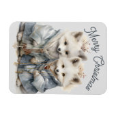 Schattige Artic Foxes Vakantie XL Magneet (Horizontaal)