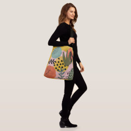 Schattige artistiek abstract kleurrijk gepersonali crossbody tas