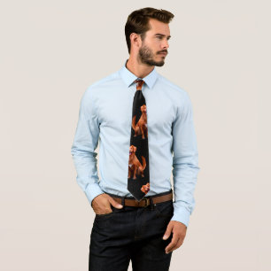 Schattige Artsy Golden Retriever Hondenpatroon Stropdas