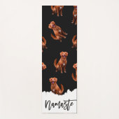 Schattige Artsy Golden Retriever Hondenpatroon Yogamat (Voorkant)