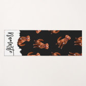 Schattige Artsy Golden Retriever Hondenpatroon Yogamat (Voorkant (horizontaal))