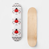 Schattige Artsy Heart Ladybug Skateboard Deck (Voorkant)