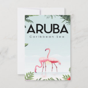 schattige Aruba RSVP Kaartje