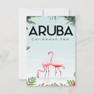 schattige Aruba RSVP Kaartje