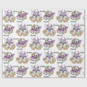 Schattige As Hell Halloween Naam toevoegen Verjaar Cadeaupapier (Vlak)