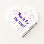 Schattige Astro Unicorn Heart Notitieboek (Achterkant)