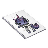 Schattige Astro Unicorn Notitieboek (Rechterzijde)