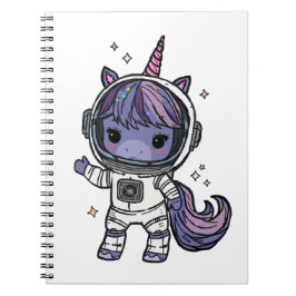 Schattige Astro Unicorn Notitieboek