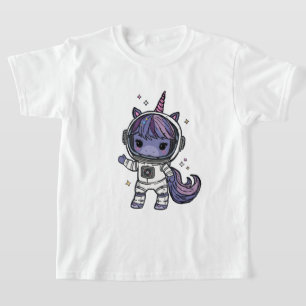 Schattige Astro Unicorn T-shirt