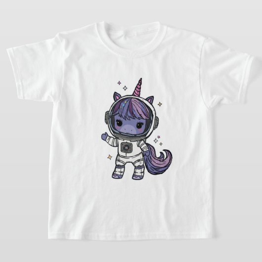 Schattige Astro Unicorn T-shirt (Laagn)