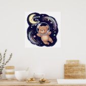 Schattige Astronaut Beer, Kwekerij  Poster (Keuken)