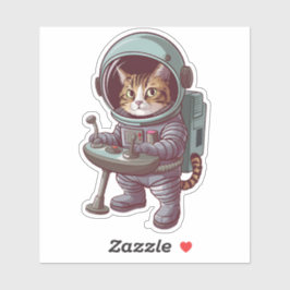 Schattige astronaut Cat Space Cat Sticker