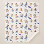 Schattige astronaut en planeet Sherpa babydeken Sherpa Deken (Voorkant)