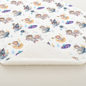 Schattige astronaut en planeet Sherpa babydeken Sherpa Deken (3/4)