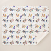 Schattige astronaut en planeet Sherpa babydeken Sherpa Deken (Voorkant (horizontaal))