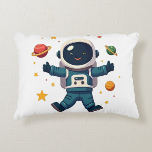 Schattige astronaut in de ruimte accent kussen