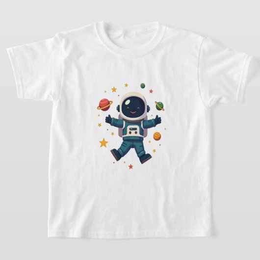 Schattige astronaut in de ruimte t-shirt (Laagn)