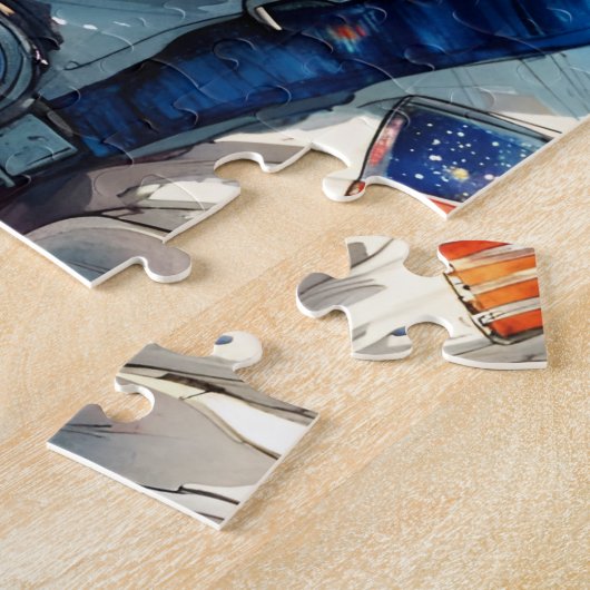 Schattige astronaut kat legpuzzel (Zijkant)