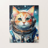 Schattige astronaut kat legpuzzel (Verticaal)