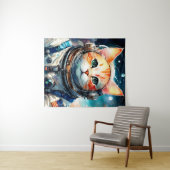 Schattige astronaut kat wandkleed (In Situ (horizontaal))