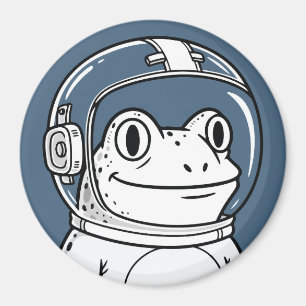 Schattige Astronaut Kikker Ruimte Avontuur Magneet
