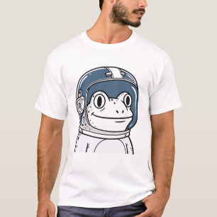 Schattige Astronaut Kikker Ruimte Avontuur T-shirt
