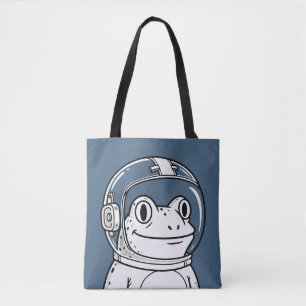 Schattige Astronaut Kikker Ruimte Avontuur Tote Bag