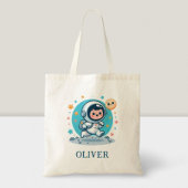Schattige Astronaut Kind op de Maan Tote Bag