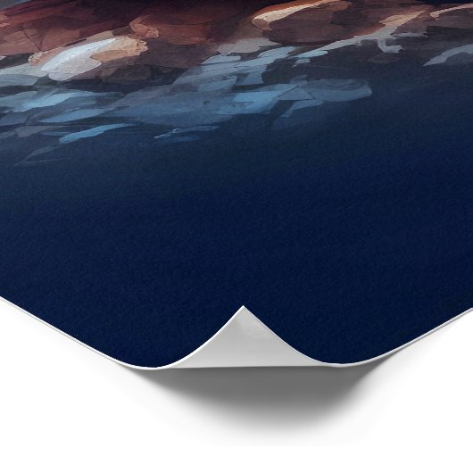 Schattige astronaut Panda Beer Poster (Hoek)